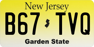 NJ license plate B67TVQ