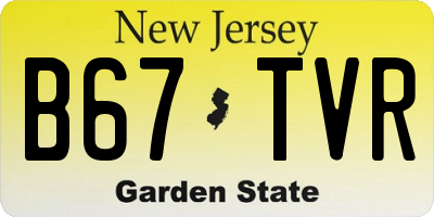 NJ license plate B67TVR