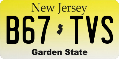 NJ license plate B67TVS