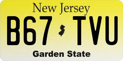 NJ license plate B67TVU