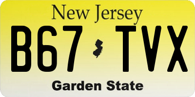 NJ license plate B67TVX