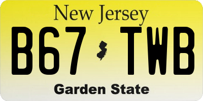 NJ license plate B67TWB