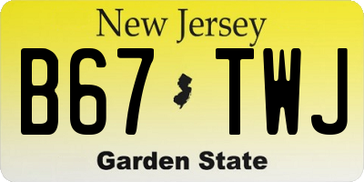 NJ license plate B67TWJ