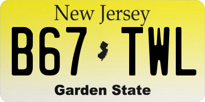 NJ license plate B67TWL