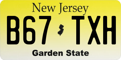 NJ license plate B67TXH