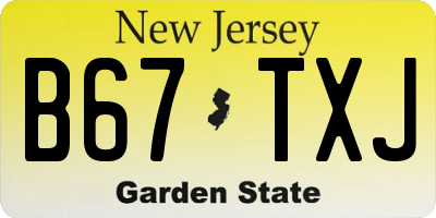 NJ license plate B67TXJ
