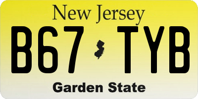 NJ license plate B67TYB