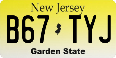 NJ license plate B67TYJ