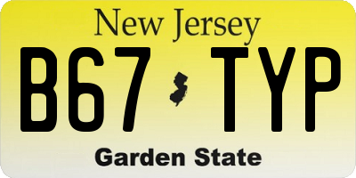 NJ license plate B67TYP