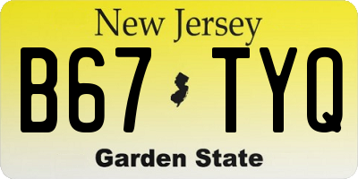 NJ license plate B67TYQ