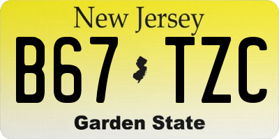NJ license plate B67TZC