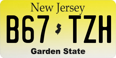 NJ license plate B67TZH