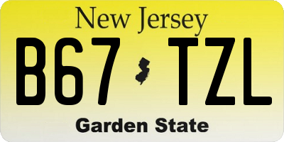 NJ license plate B67TZL