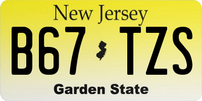 NJ license plate B67TZS