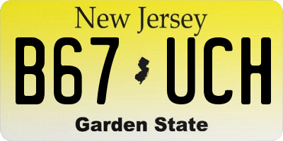 NJ license plate B67UCH