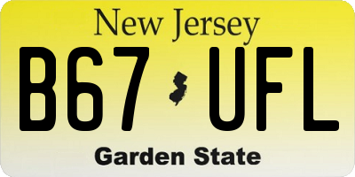 NJ license plate B67UFL