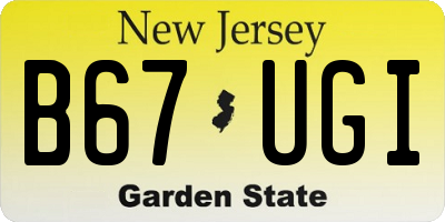 NJ license plate B67UGI