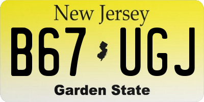 NJ license plate B67UGJ