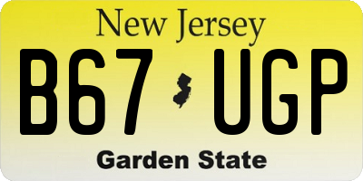 NJ license plate B67UGP