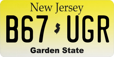 NJ license plate B67UGR