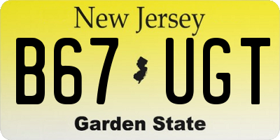 NJ license plate B67UGT