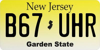 NJ license plate B67UHR