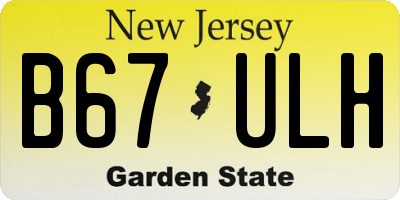 NJ license plate B67ULH
