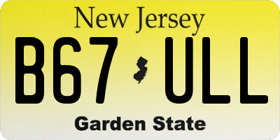NJ license plate B67ULL