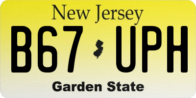 NJ license plate B67UPH