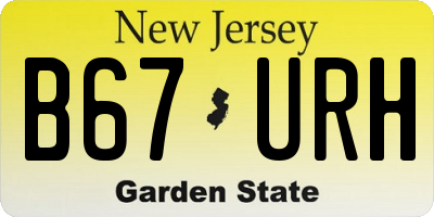 NJ license plate B67URH