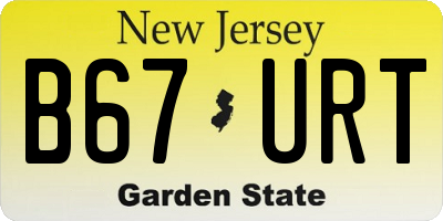 NJ license plate B67URT