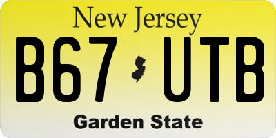 NJ license plate B67UTB