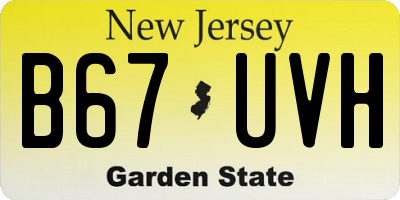 NJ license plate B67UVH