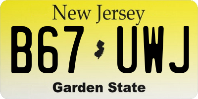 NJ license plate B67UWJ