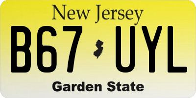 NJ license plate B67UYL