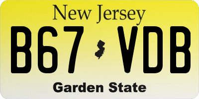 NJ license plate B67VDB
