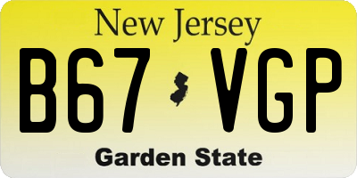 NJ license plate B67VGP