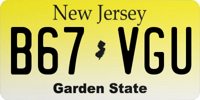 NJ license plate B67VGU