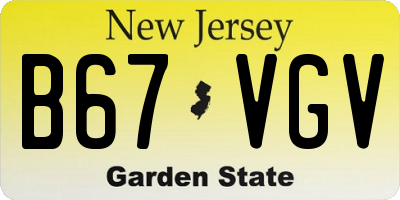NJ license plate B67VGV