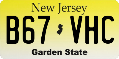 NJ license plate B67VHC