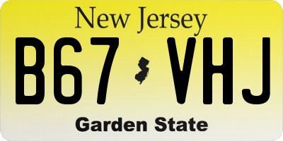 NJ license plate B67VHJ