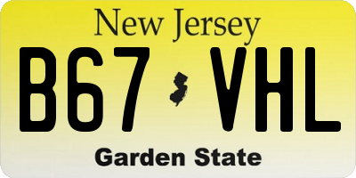 NJ license plate B67VHL