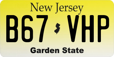 NJ license plate B67VHP