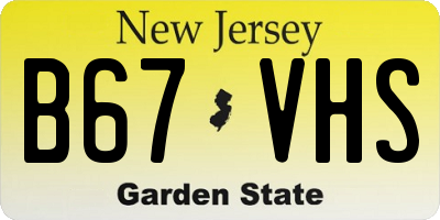NJ license plate B67VHS