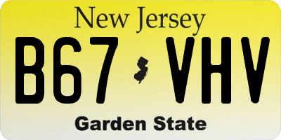 NJ license plate B67VHV
