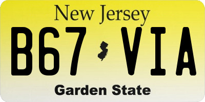 NJ license plate B67VIA