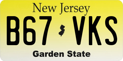 NJ license plate B67VKS