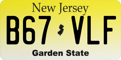 NJ license plate B67VLF