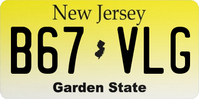 NJ license plate B67VLG