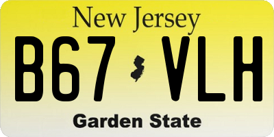 NJ license plate B67VLH